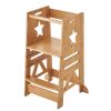 VEVOR Tower Step Stool, 3-Level Height Adjustable Toddler Step Stools for Kids, Kitchen Stool Helper